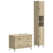 Set di Armadi da Bagno da 2 Pezzi BREDA Rovere Sonoma 3417560