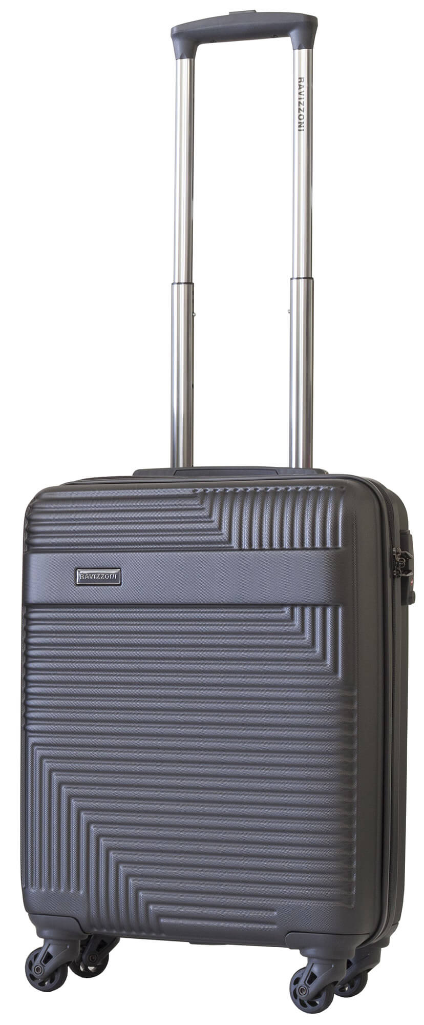 Set 3 Valigie Trolley Rigide in ABS 4 Ruote TSA Ravizzoni Long Island Grigie