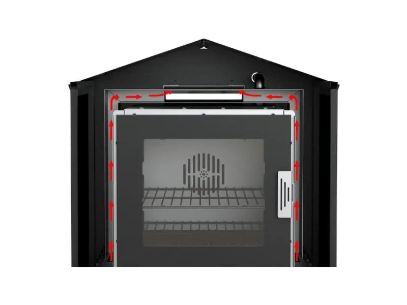 Forno a legna Domus 45x80cm antracite Clementi senza canna fumaria