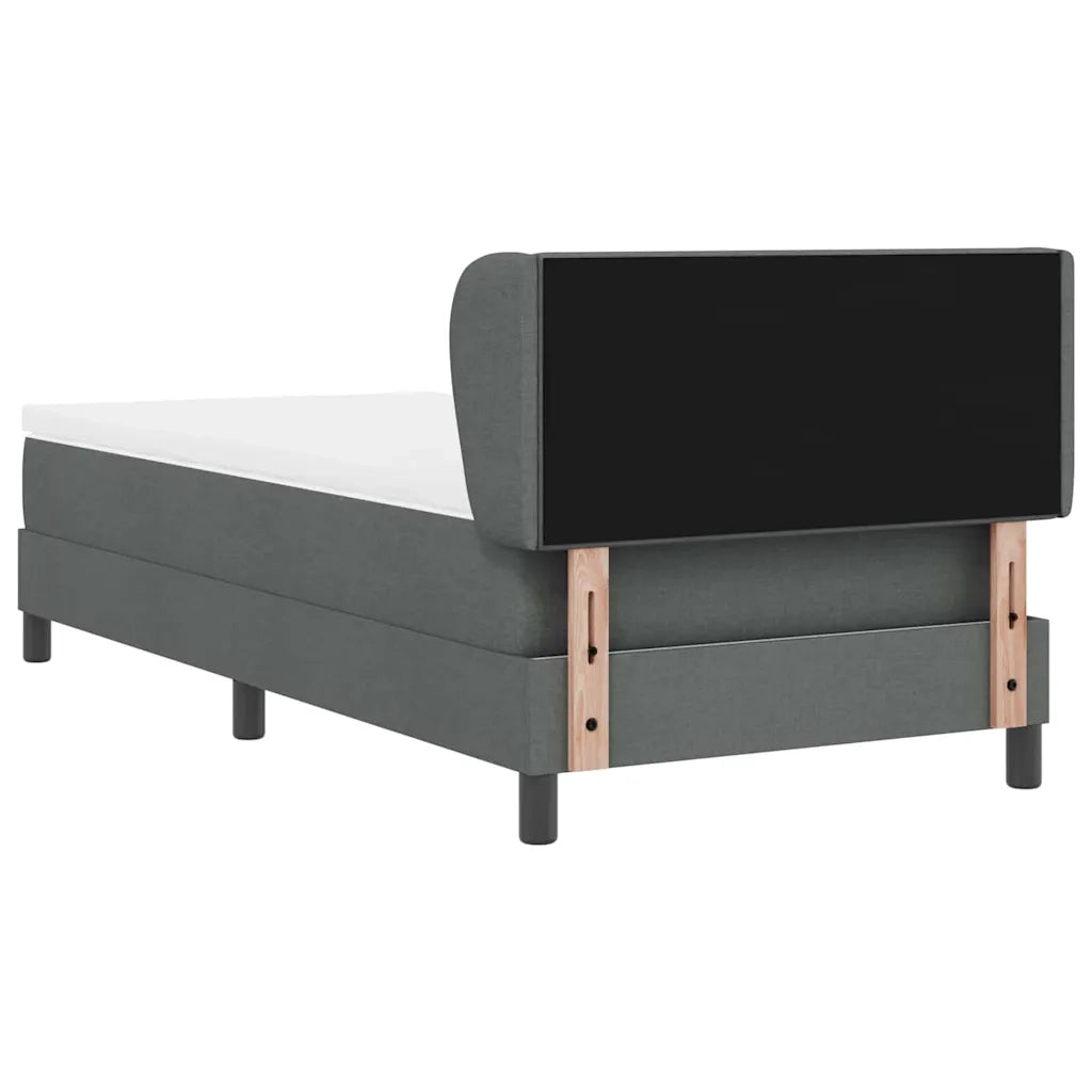 Letto a molle con materasso-Struttura Letto con Materasso Grigio scuro 100 x 200 cm Tessuto 145077
