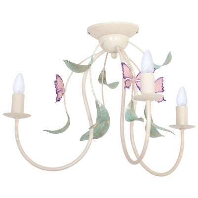 Plafoniera Luminex Summer crema farfalle 3xE14 60cm