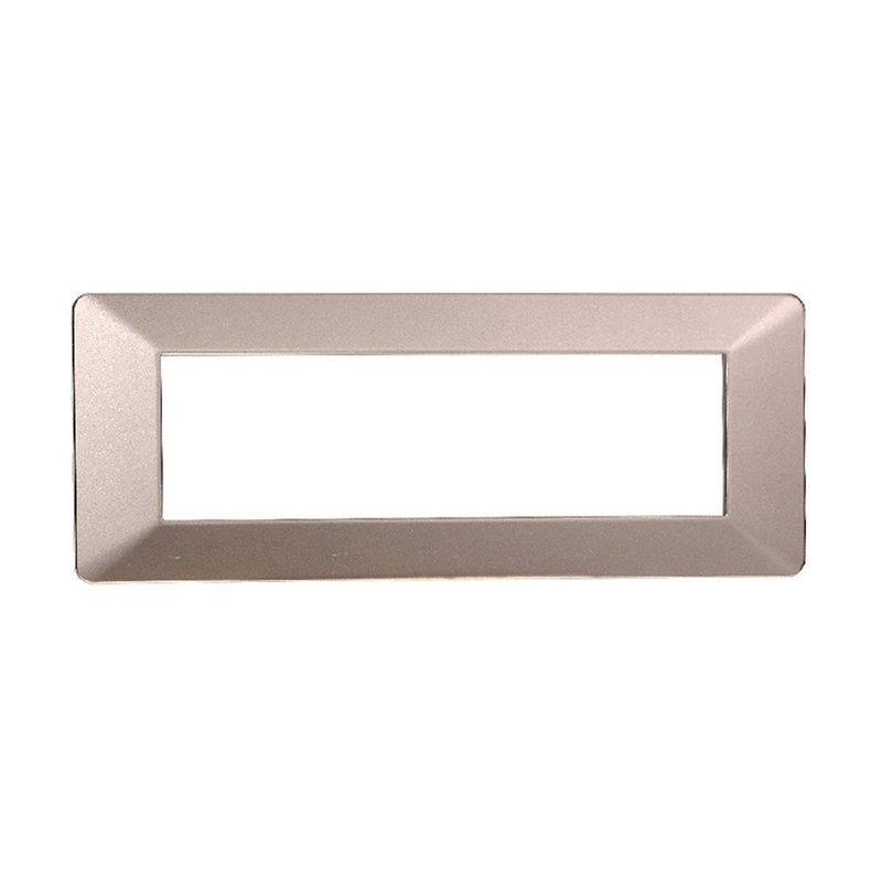 Placca Plastica Serie Starlight 7P Colore Bronzo Compatibile Con Vimar Plana