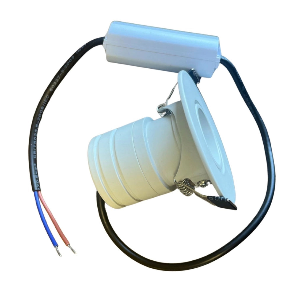 Mini Faretto Led Da Incasso Rotondo, Carcassa Bianca 4000K, 5W 360LM 220V, Ø60*53mm, Foro 45mm, Angolo 24° IP20