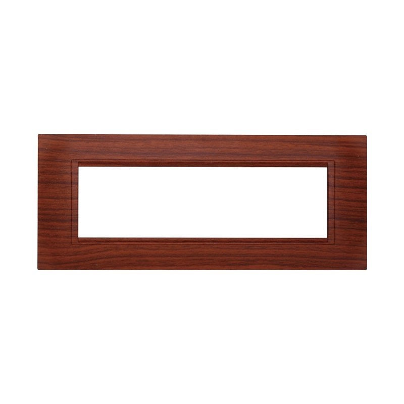 Placca Plastica Quadrata Serie Space 7P Colore Radica Compatibile Con Bticino Living Light