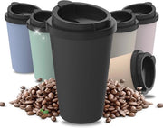 Tazza termica sostenibile in bioplastico - 350 ml, bicchiere di caffè a prova di liquidi per uso esterno