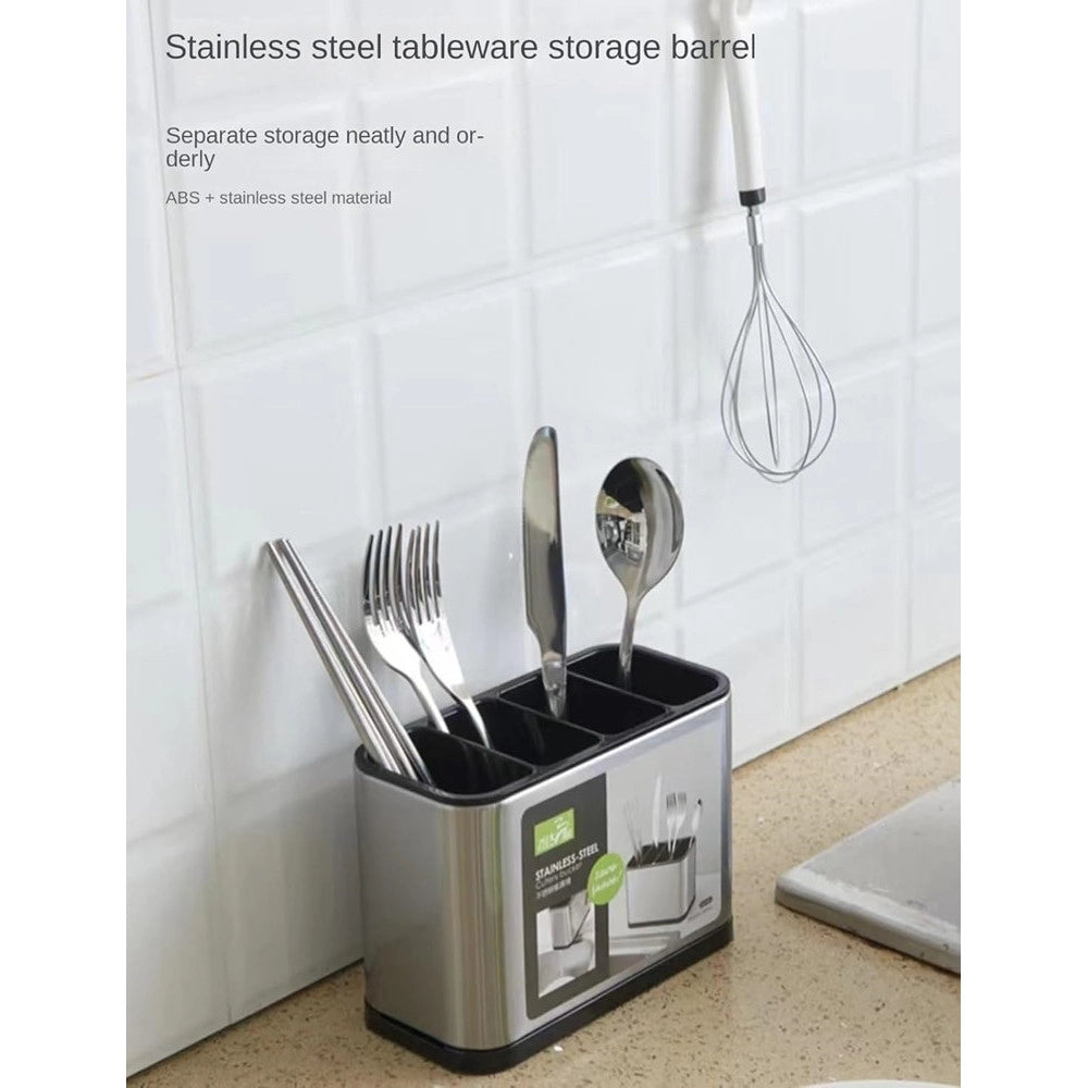 Trade Shop - Scolaposate In Acciaio Per Organizzare Utensili Da Cucina Portaposate Design Moderno -