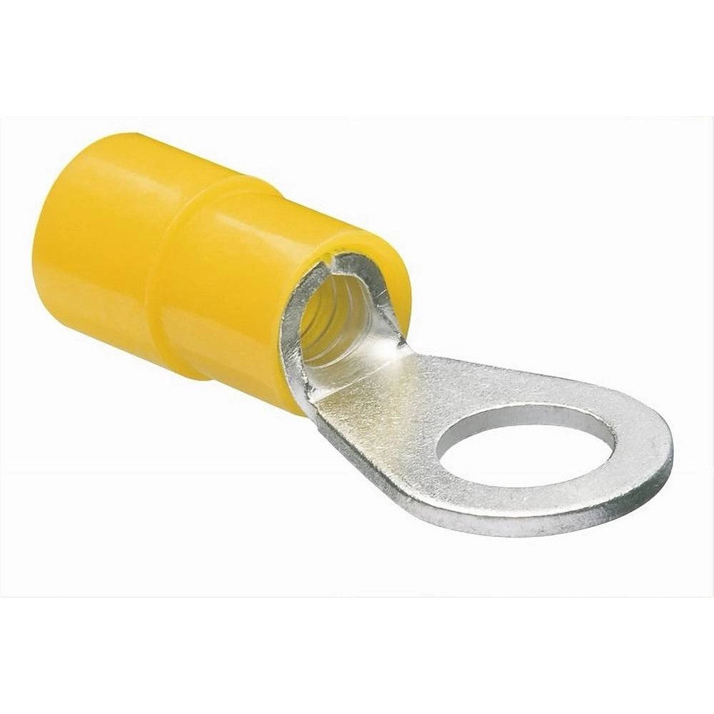 Trade Shop - Set 100pz Capicorda Terminale Ad Occhiello Isolato Per Cavi 2.5-4mm² M4 Rv3.5-4 -