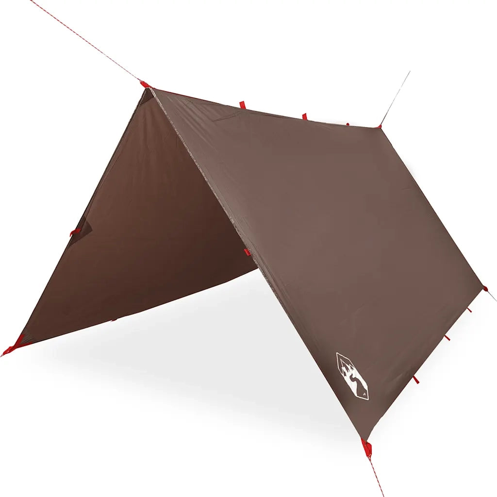 vidaXL Telone da Campeggio Marrone 366x306 cm Impermeabile