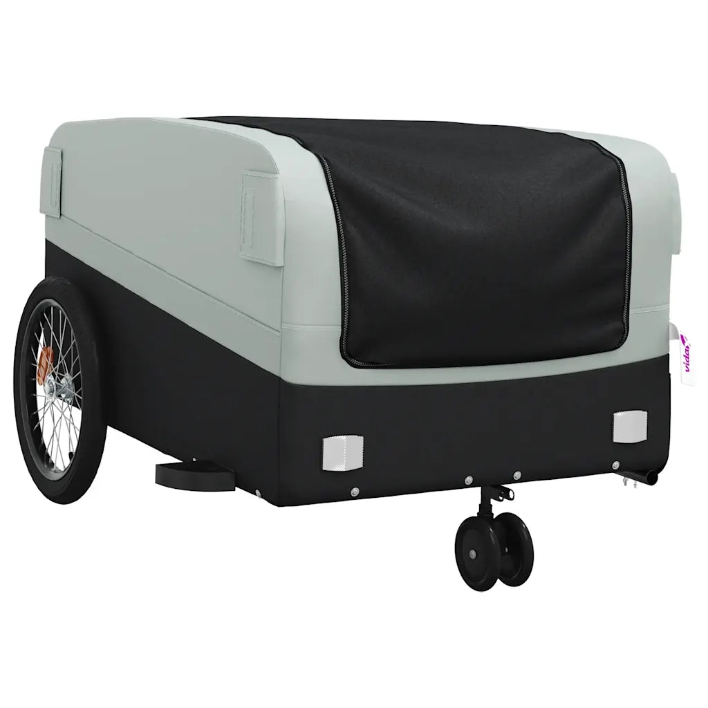Rimorchio da Bici Nero e Grigio 45 kg in Ferro 94070