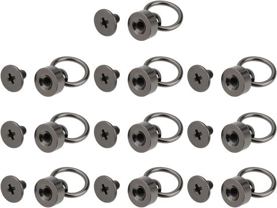 Accessori per borse in pelle - Studs - 9mm Base 13mm Anello - Adatto per borse - Accessorio per articoli in pelle.