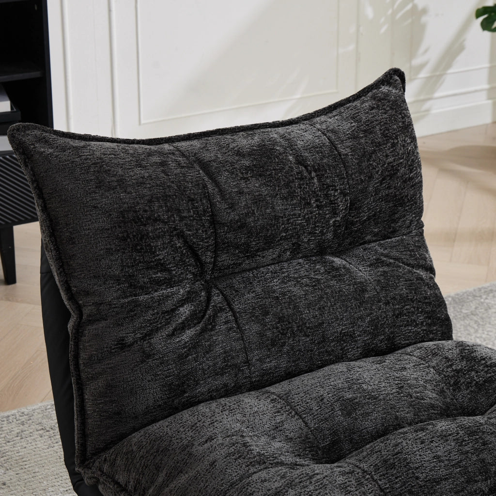 POLTRONA Girevole con schienale regolabile 72x60x44 cm Nero Grigio