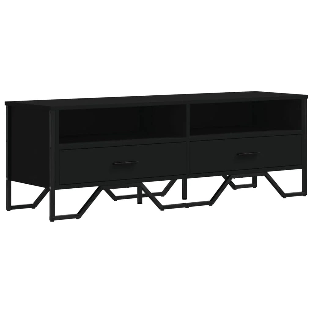 Mobile TV multimediale mensola TV credenza mobile TV sala da pranzo soggiorno camera da letto 122 x 34 x 41 cm legno ingegnerizzato nero 02_0025881