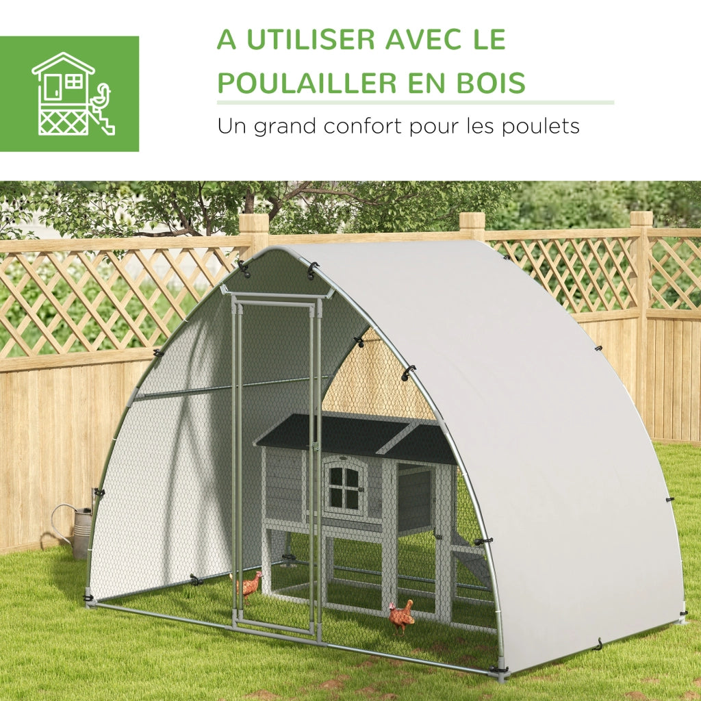 Recinto per animali esterno ¨C zephmum ¨C grigio, acciaio galvanizzato, 5.75m2