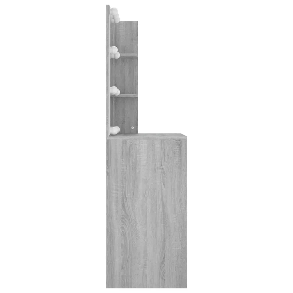 Toeletta con illuminazione a LED 60 x 40 x 140 cm grigio 02_0006283
