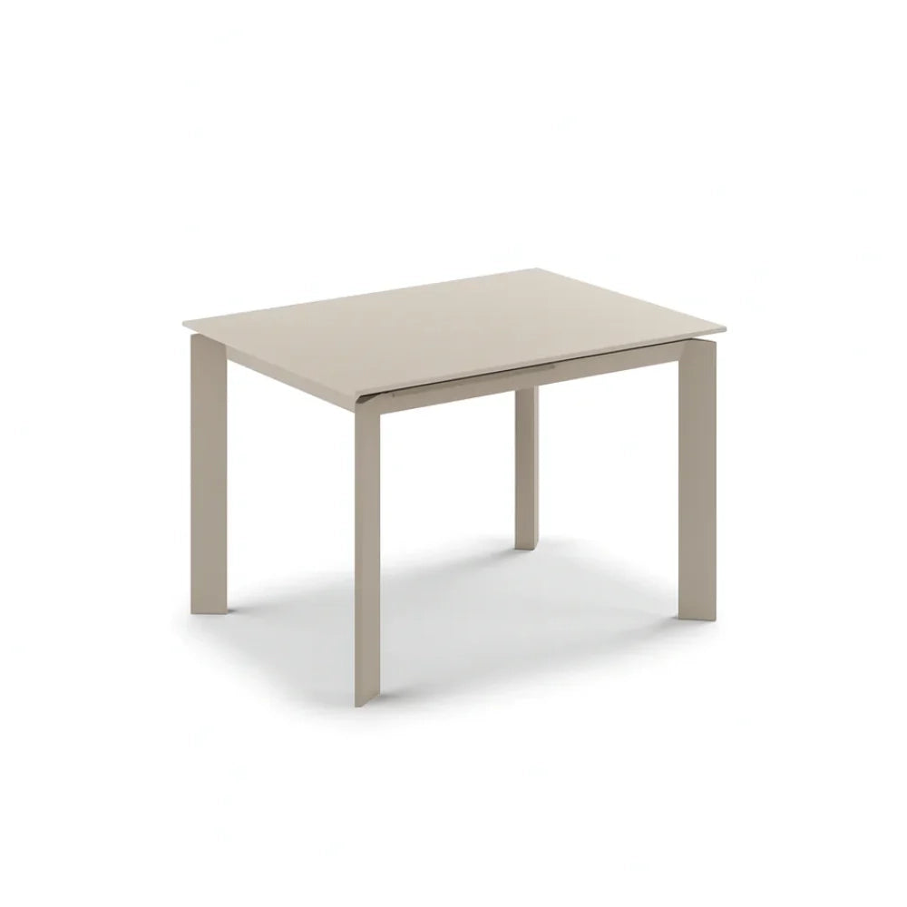 Tavolo da pranzo allungabile in vetro temperato tortora Function 120-170x80 cm fino a 8 posti | Duzzle