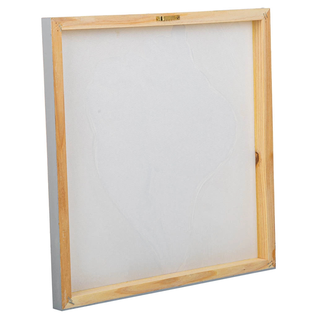 Quadro dipinto a mano con rilievo grigio 40x40x2,5h