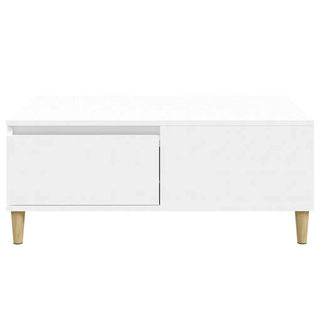 Tavolino da Salotto Bianco 90x50x36,5 cm in Legno Multistrato