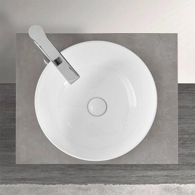 Piletta di scarico click clack universale bianco lucido con e senza troppopieno