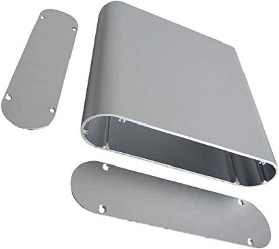 Scatola di Progetto in Alluminio - Contenitore Elettronico - Cassetta DIY per Strumenti - Unità di Alimentazione - Progetti Elettronici - 40x165x130mm ARGENTO