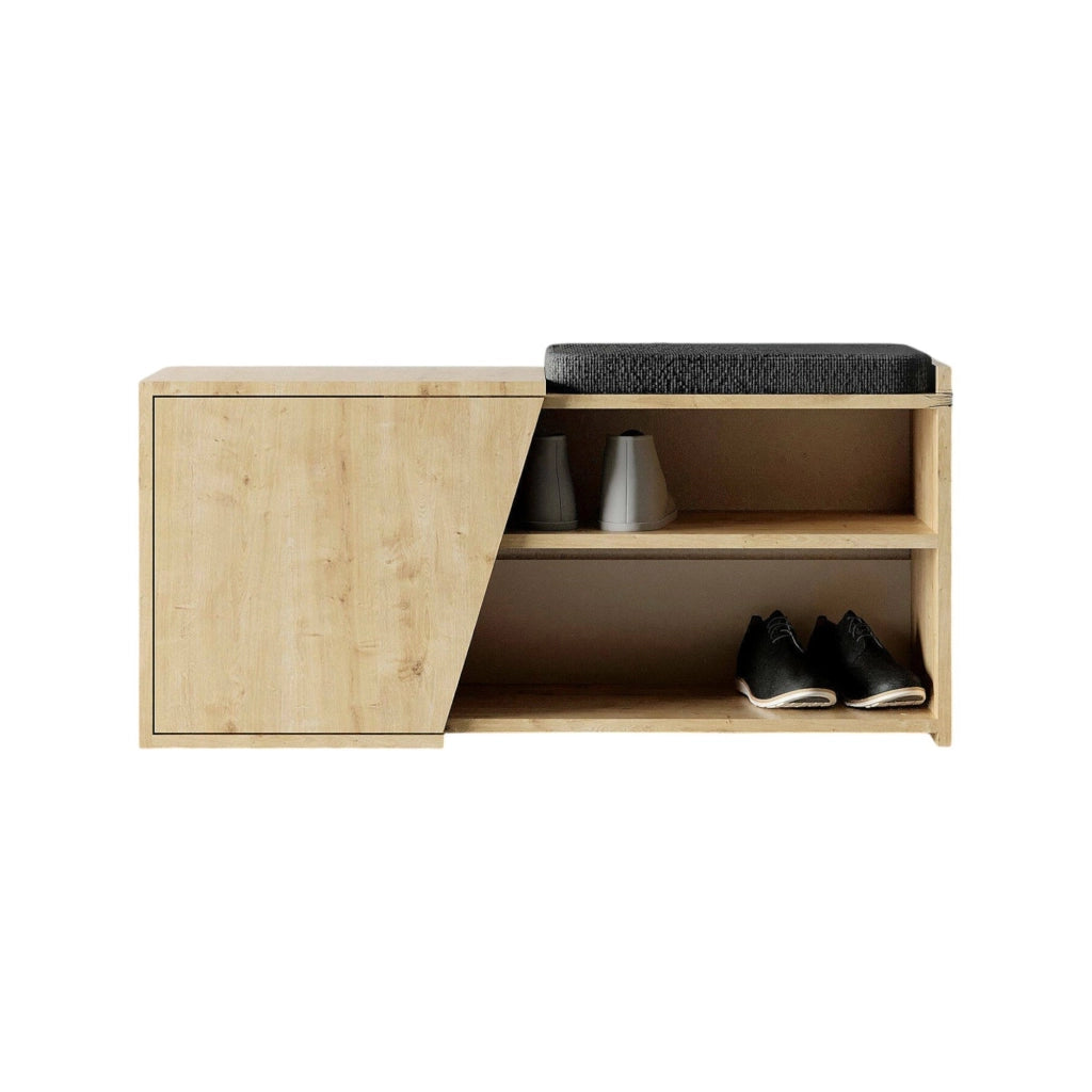 Mobile Portascarpe Neneng, Scarpiera 06-ago Paia, 104x47x37h cm Marrone Quercia
