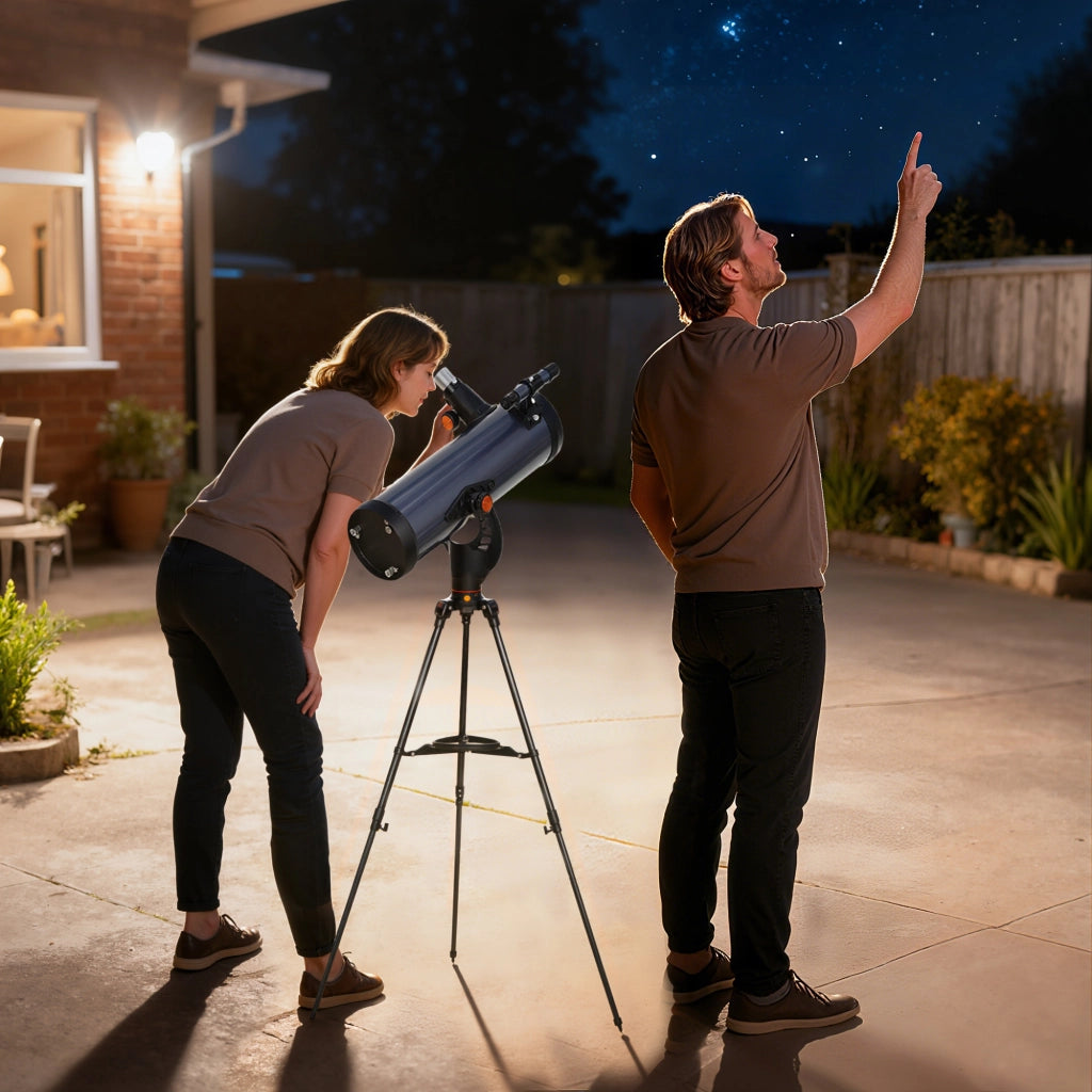 Telescopio Astronomico a Riflessione ¨C zephmum ¨C Apertura 114mm con Treppiede e Borsa