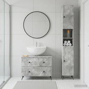 Set di Armadi da Bagno da 2 Pezzi BREDA Grigio Cemento 3417561