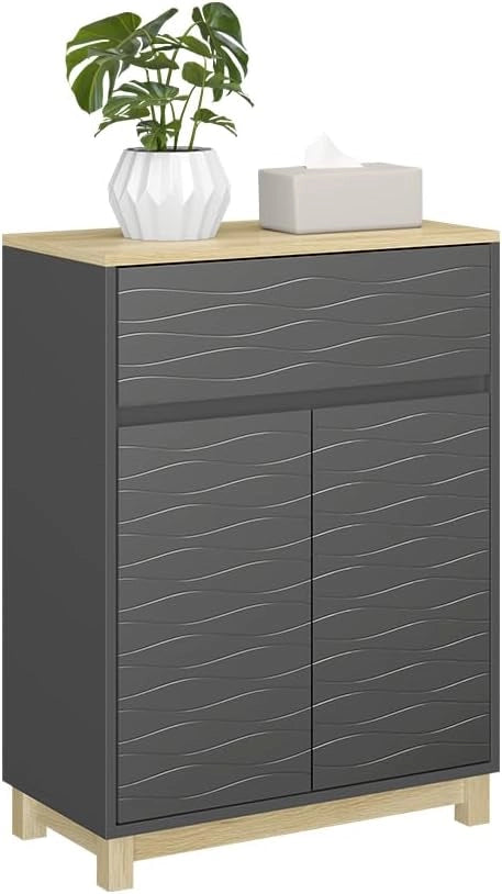 Mobile midi Livia, Antracite, 60 x 80 cm con cassetto