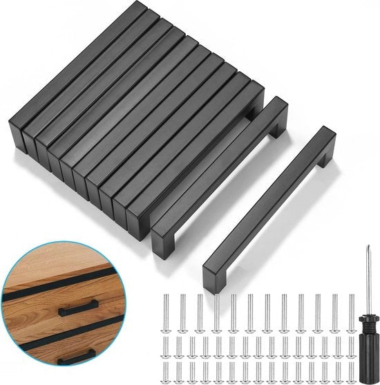 Set di maniglie da cucina a 12 pezzi 128mm - maniglie in acciaio inossidabile per armadi e mobili