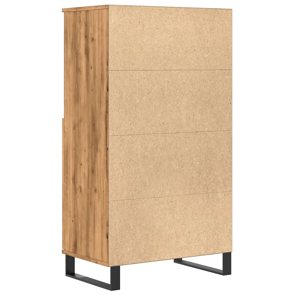Credenza Rovere Artigianale 60x36x110 cm in Legno Multistrato