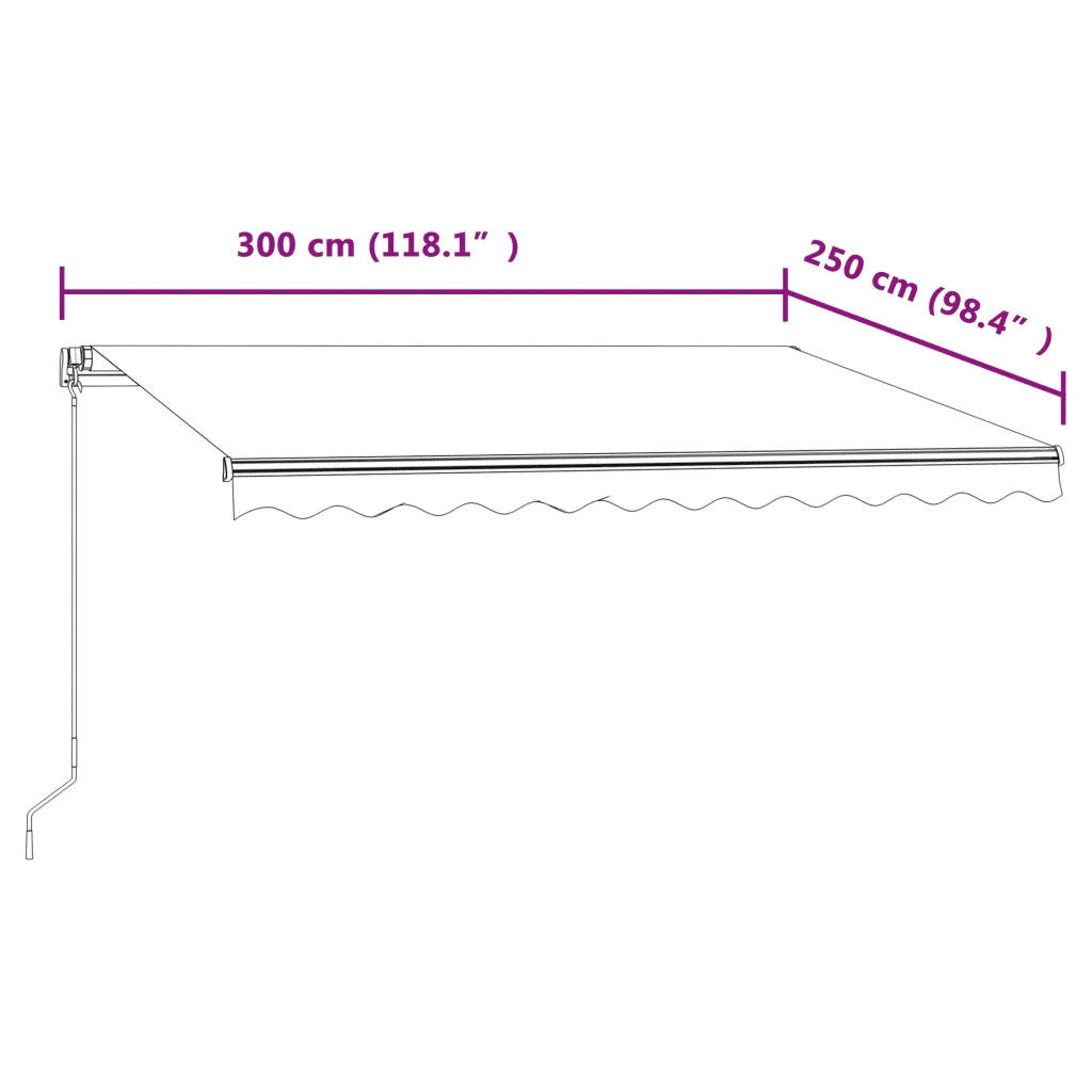 Tenda da Sole Retrattile Automatica 300x250 cm Antracite 3068869