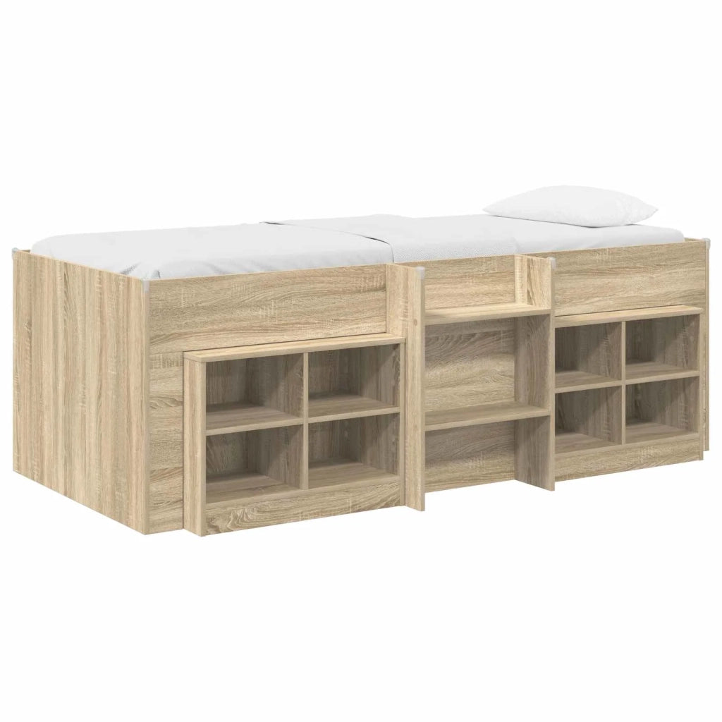 Struttura Letto Loft con Mobile 3 pz Rovere Sonoma 3423416