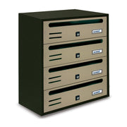 CASSETTA POSTALE ALUBOX CUBO/R 4 38,5X25X43 SABBIA