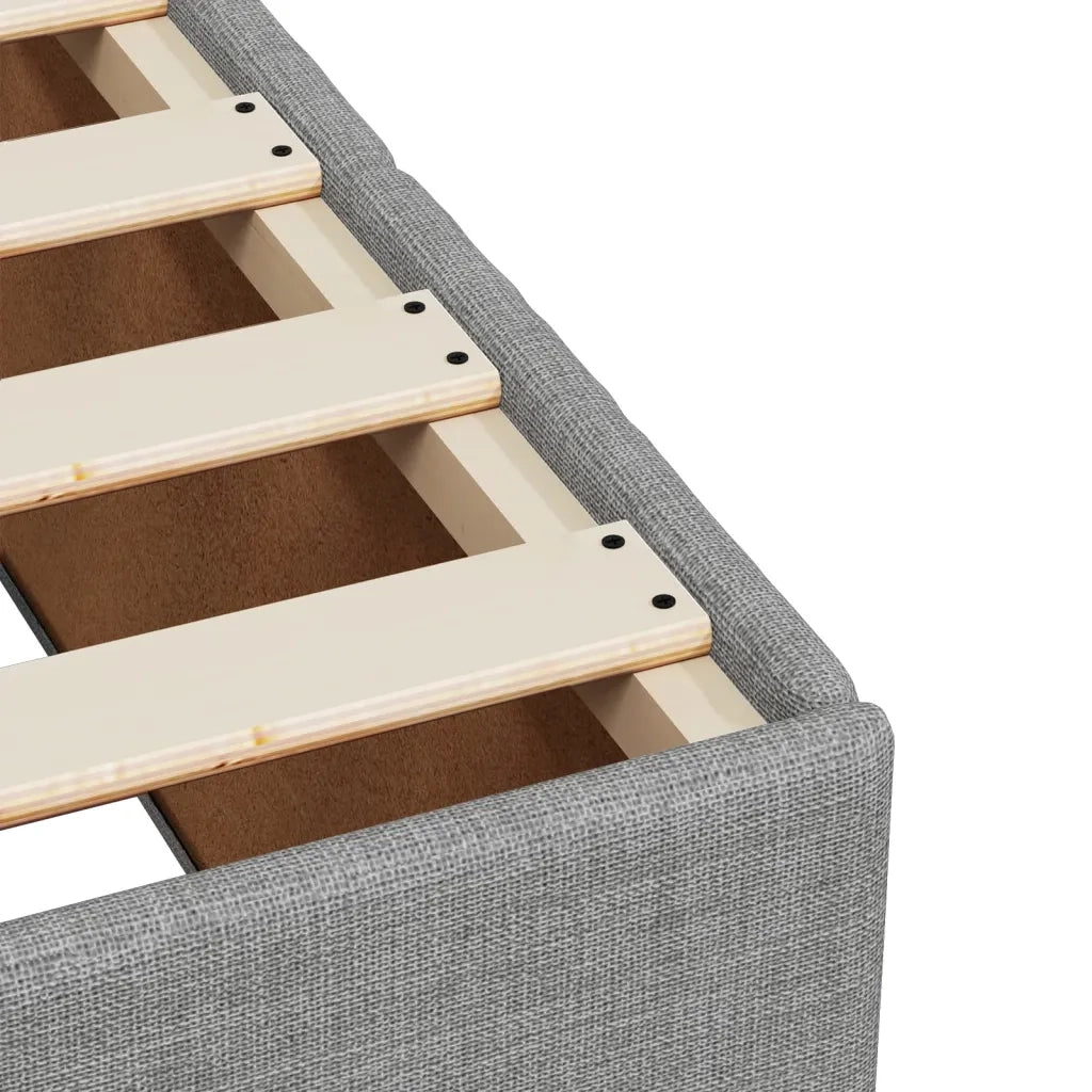 vidaXL Giroletto a Molle con Materasso Grigio Chiaro 140x190cm Tessuto