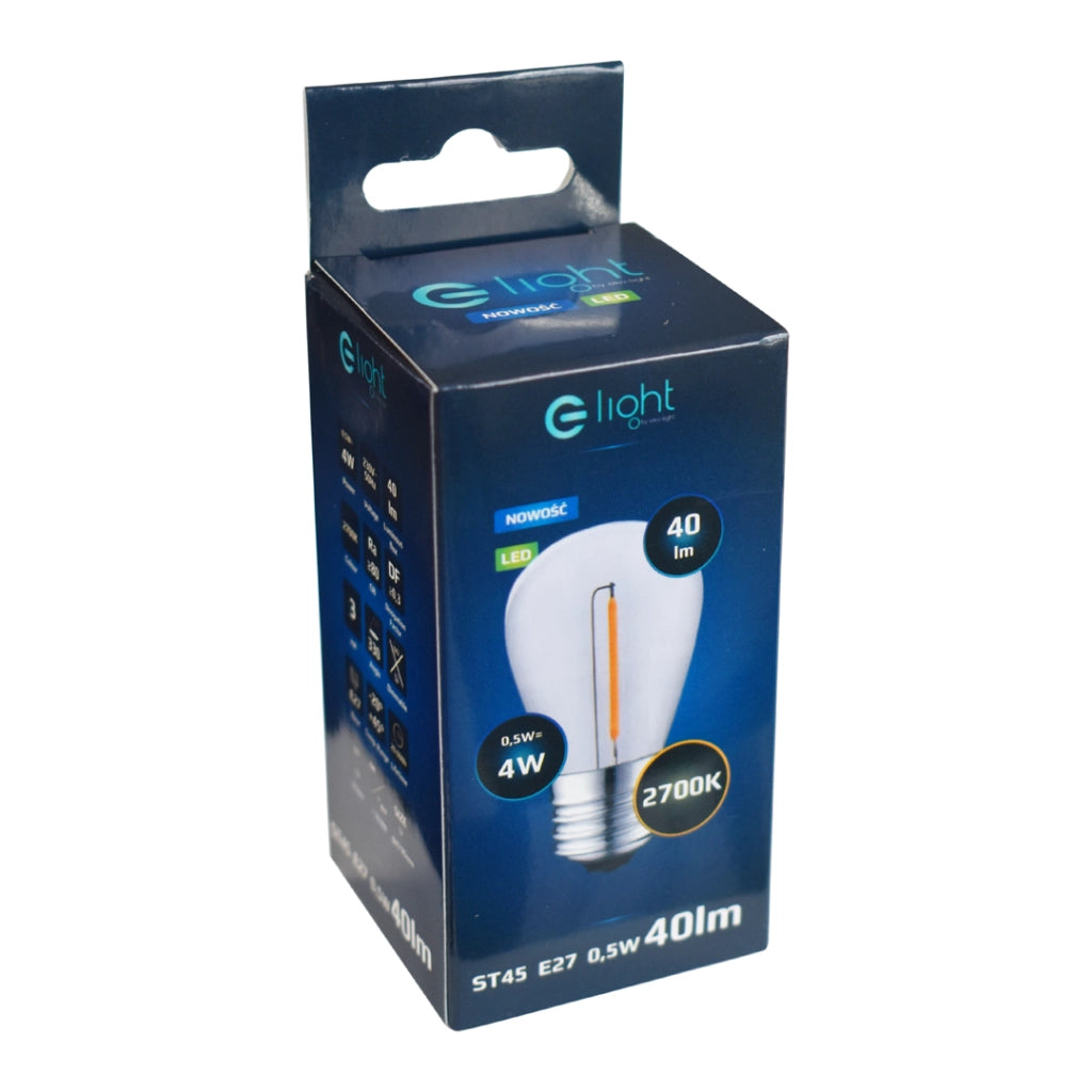 Lampadina LED Filament 0,5W E27 2700K Eko-Light EKZF8123