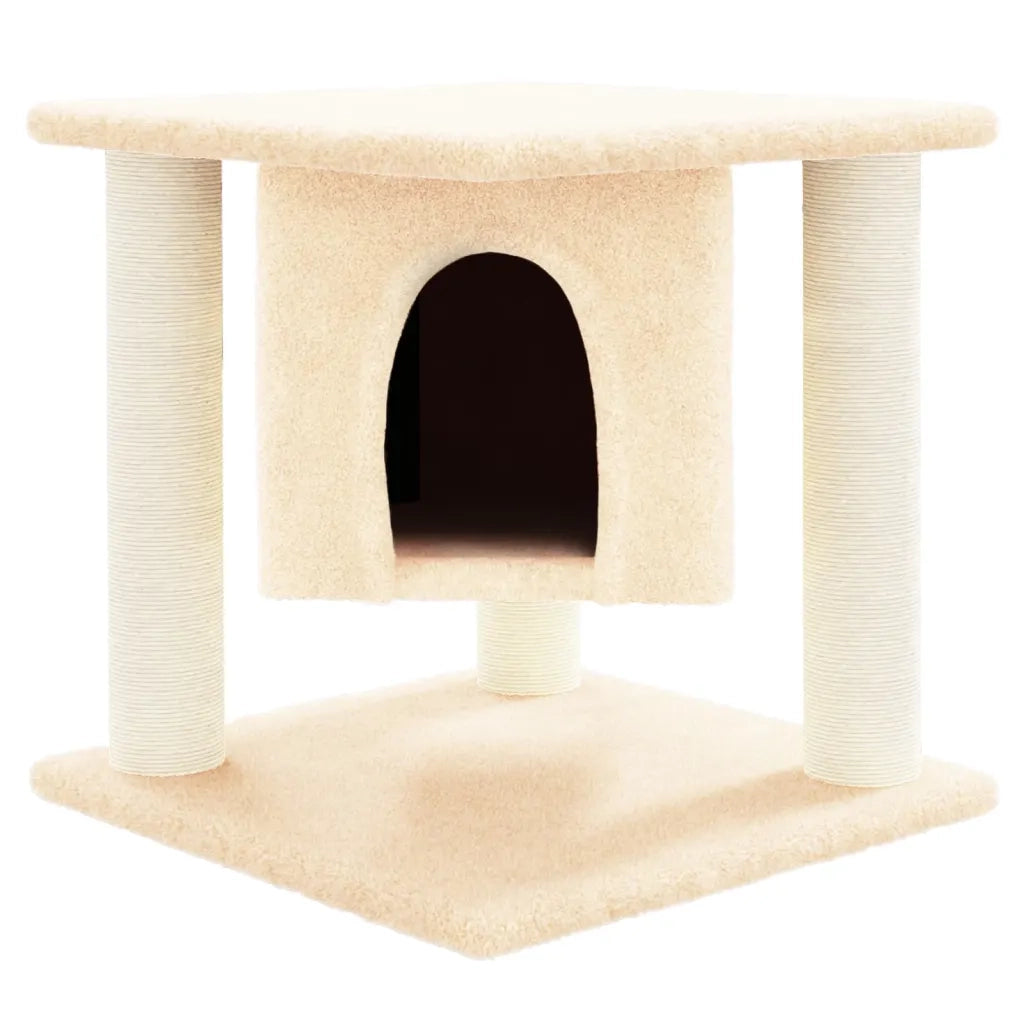 Albero per Gatti con Tiragraffi in Sisal Crema 37 cm cod mxl 23093