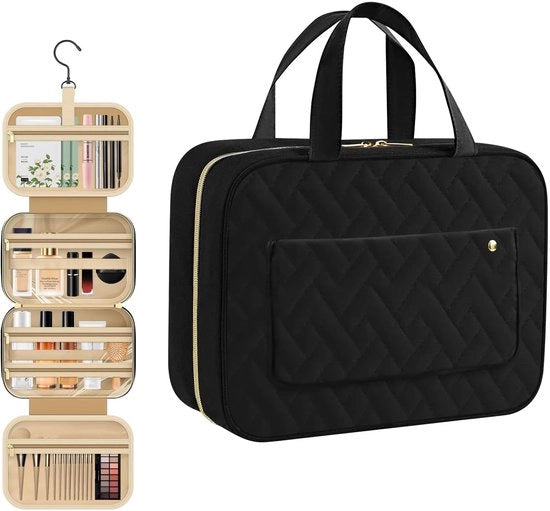 Borsa cosmetici - Borse da toeletta per donna, Borse da toeletta pieghevoli, Borse da toeletta impermeabili per donna, Borse da trucco portatili, Borse da toeletta, Borse da trucco per viaggi