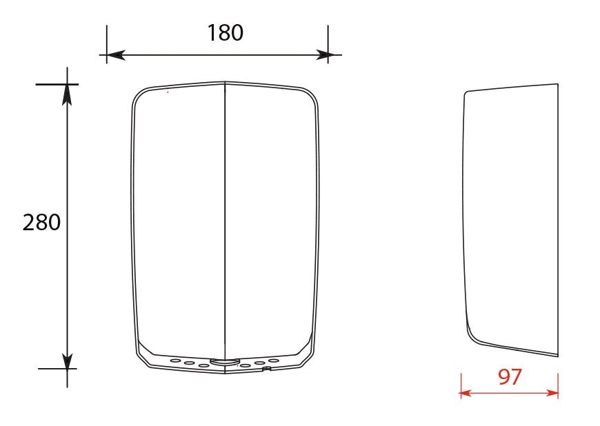 Asciugamani Elettrico 1000W Vama Dry Max UV ABS Satinato