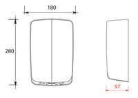 Asciugamani Elettrico 1000W Vama Dry Max UV ABS Bianco