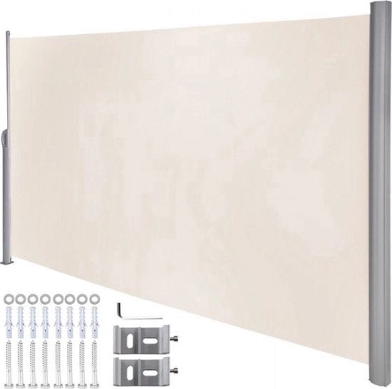 Schermo da vento - tenda da giardino retrattile - paravento - 160 x 300 cm