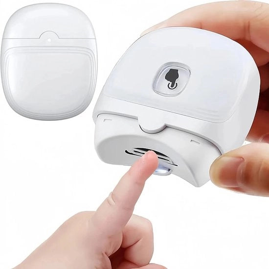 Nageltrattore elettrico, vijilatrice per neonati automatica, con lampada LED, due impostazioni di velocità, ricaricabile via USB, bianco.