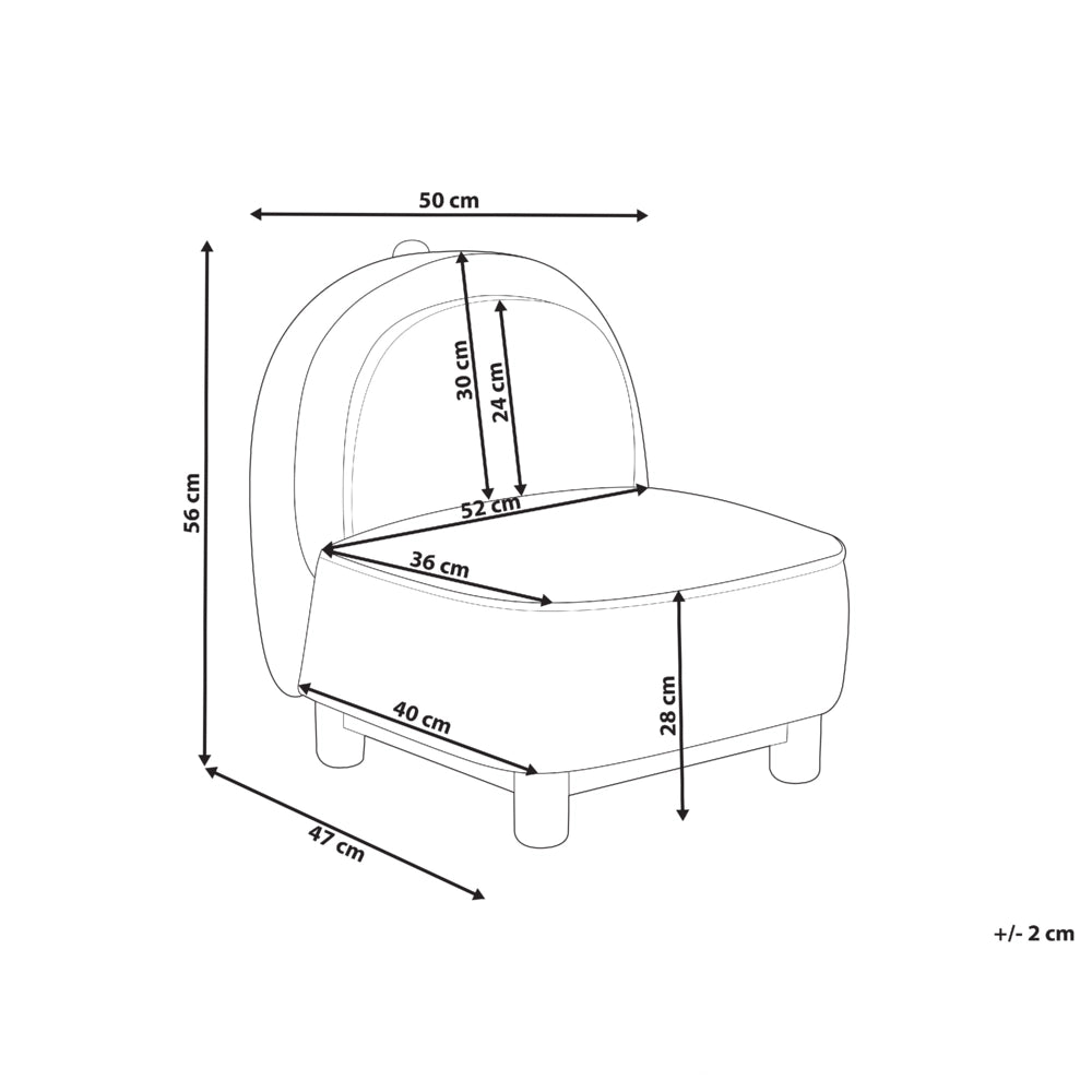Sedia per animali tessuto in poliestere beige Sedile senza braccioli per cameretta per bambini Design moderno Dinosauro