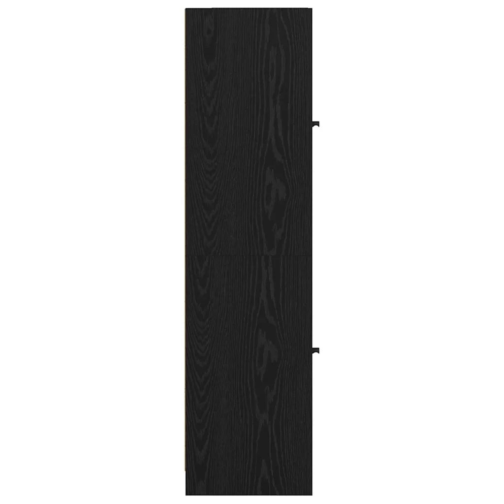 Credenza Rovere Nero 35 x 37 x 142 cm Legno multistrato