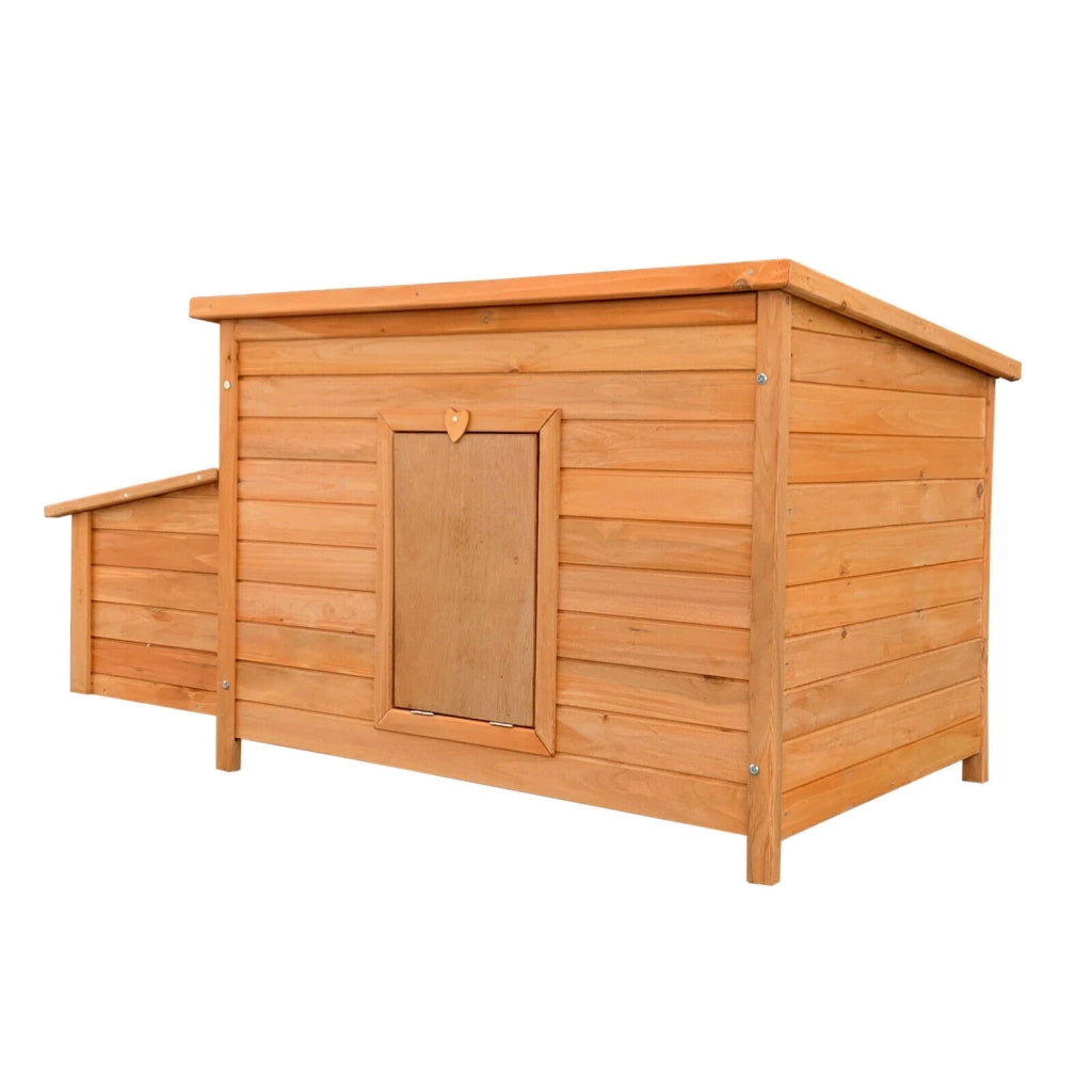 Pratico pollaio compatto con tetto idrorepellente e nido 136 cm legno marrone 16_0000581
