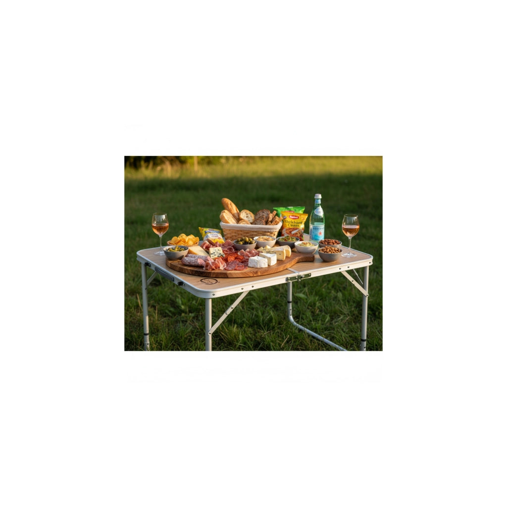 Set di 2 tavoli da campeggio pieghevoli a 4 posti - O'Camp - Forma a valigia - 80 x 60 x 70 cm