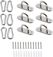 Oggetto di fissaggio e occhiello con occhiello, piastra di copertura per occhielli per zonzo o stabilizzazione a parete - fissaggio a parete e soffitto occhielli