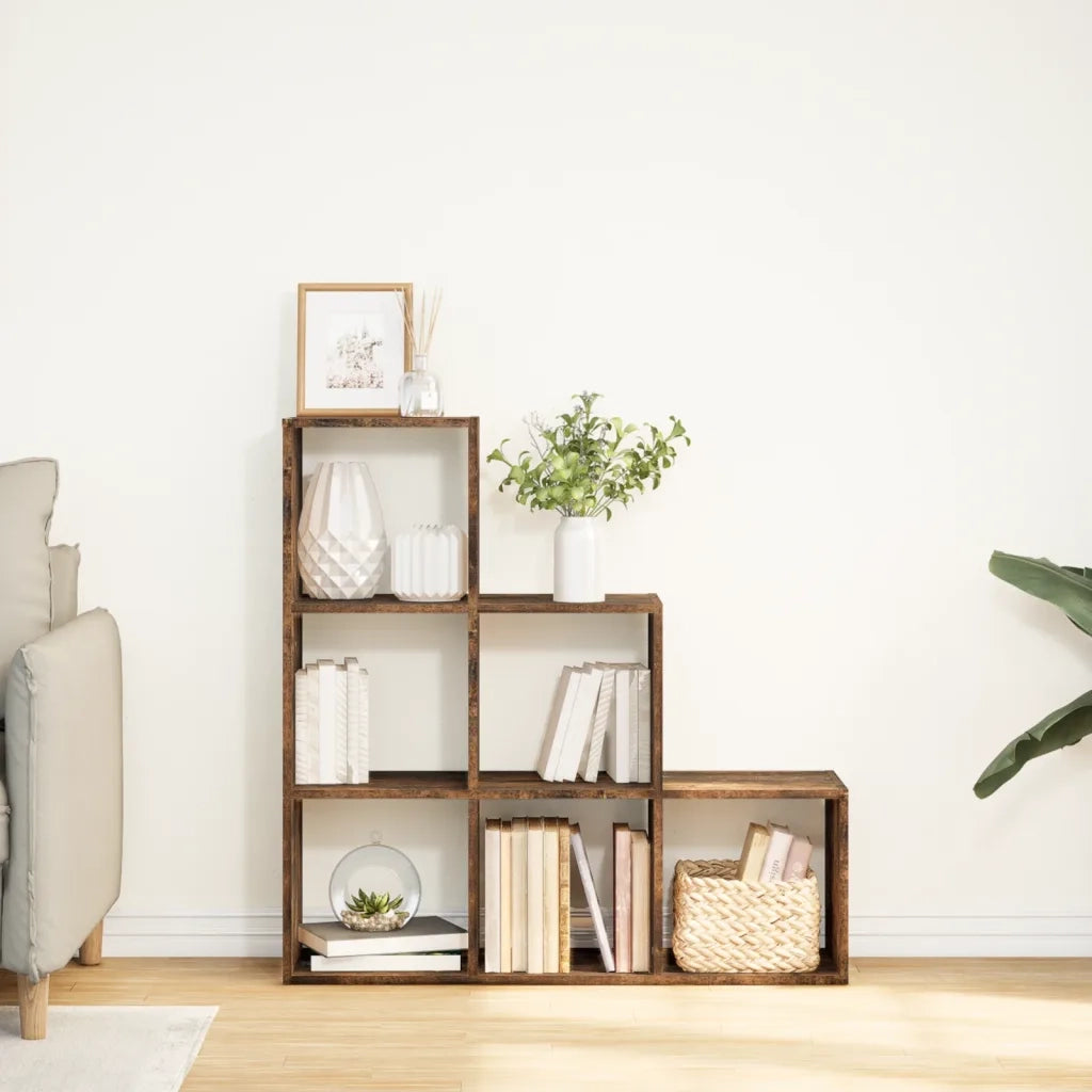 Libreria Divisorio 3Ripiani Rovere Fumo 99x29x99cm Truciolato 857962