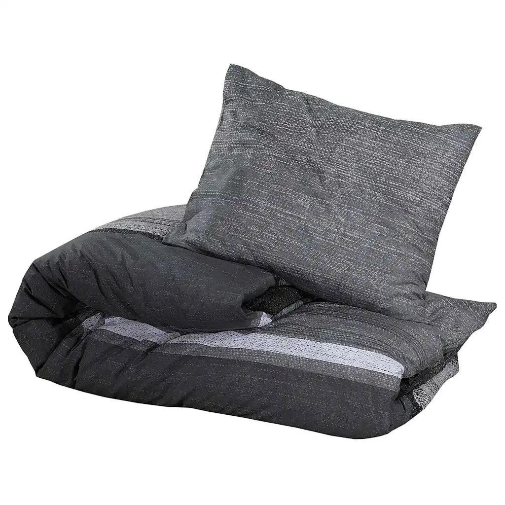 Set Copripiumino Grigio Scuro 200x200 cm in Cotone CFW9637455