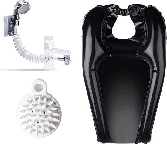Cassetta di lavaggio capelli - Cassetta di lavaggio capelli gonfiabile - Lavandino - Per parrucchieri - Lavandino portatile - Assistenza a domicilio - Da non perdere!