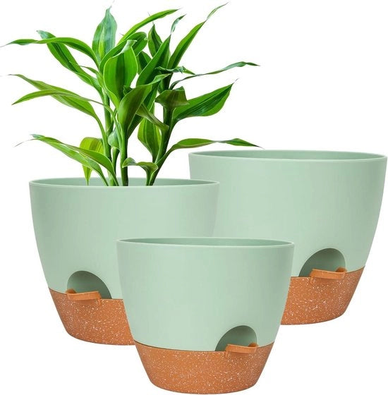 Piantina autosigillante con sistema di irrigazione - vasi per piante per interni ed esterni - vaso per orchidee con sottopiano