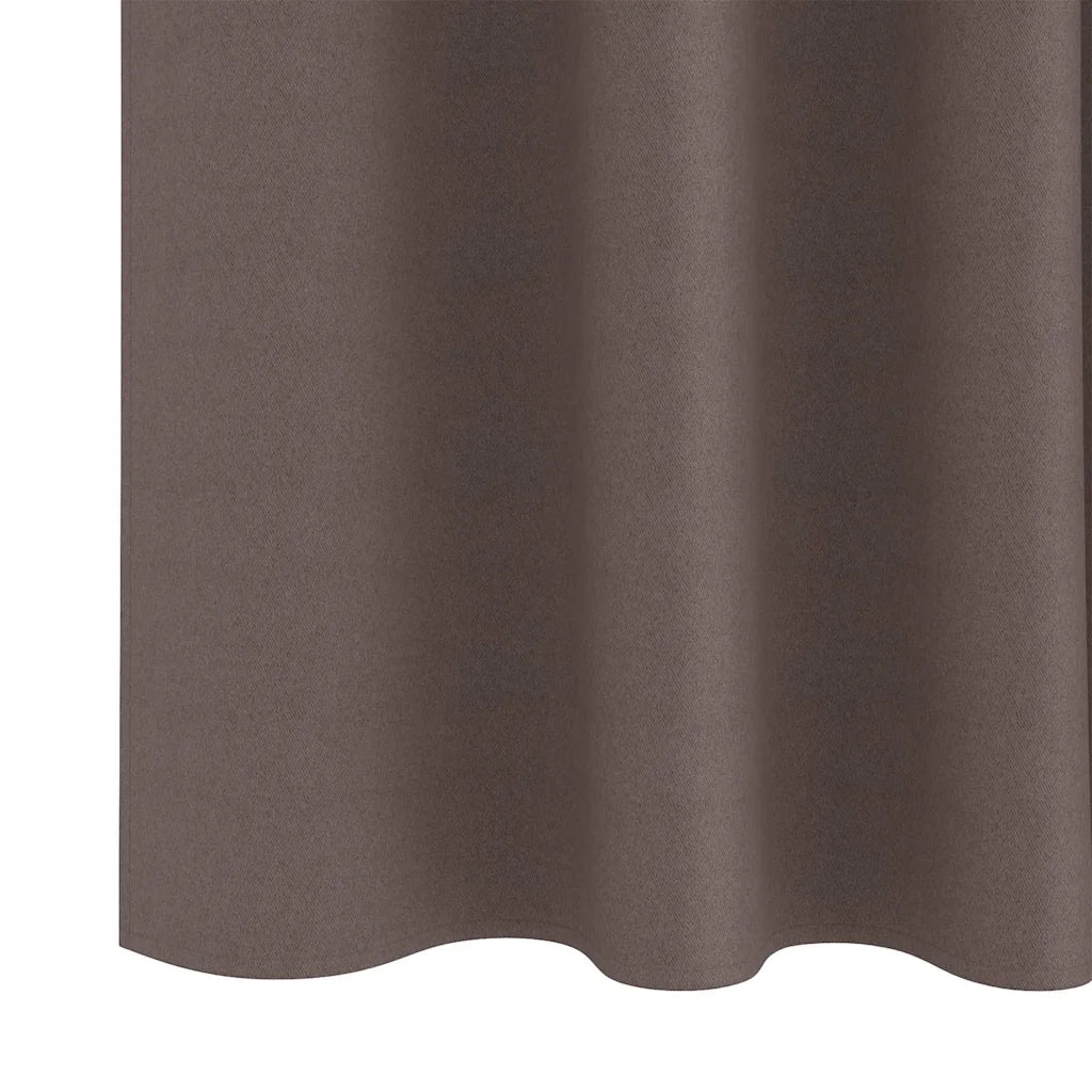 vidaXL Tende con tende 2 pcs Marrone scuro Poliestere